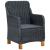 Set mobilier exterior cu perne, 7 piese, gri închis, poliratan GartenMobel Dekor