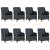 Set mobilier exterior cu perne, 9 piese, gri închis, poliratan GartenMobel Dekor