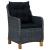 Set mobilier exterior cu perne, 9 piese, gri închis, poliratan GartenMobel Dekor