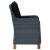 Set mobilier exterior cu perne, 9 piese, gri închis, poliratan GartenMobel Dekor