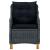 Set mobilier exterior cu perne, 9 piese, gri închis, poliratan GartenMobel Dekor