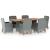 Set mobilier de exterior cu perne,7 piese,gri deschis,poliratan GartenMobel Dekor