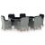 Set mobilier de exterior cu perne,7 piese,gri deschis,poliratan GartenMobel Dekor
