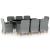 Set mobilier exterior cu perne, 9 piese, gri deschis, poliratan GartenMobel Dekor