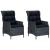 Set mobilier exterior cu perne, 9 piese, gri închis, poliratan GartenMobel Dekor