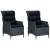 Set mobilier exterior cu perne, 9 piese, gri închis, poliratan GartenMobel Dekor