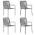 Set mobilier de grădină, 5 piese, negru, sticlă și oțel GartenMobel Dekor