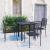 Set mobilier de grădină, 5 piese, negru, sticlă și oțel GartenMobel Dekor