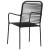 Set mobilier de grădină, 5 piese, negru, sticlă și oțel GartenMobel Dekor
