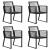 Set mobilier de exterior, 5 piese, negru, ratan PVC GartenMobel Dekor