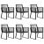 Set mobilier de exterior, 7 piese, negru, ratan PVC GartenMobel Dekor