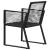 Set mobilier de exterior, 7 piese, negru, ratan PVC GartenMobel Dekor