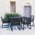 Set mobilier de exterior, 7 piese, negru, ratan PVC GartenMobel Dekor