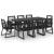 Set mobilier de exterior, 9 piese, negru, ratan PVC GartenMobel Dekor