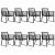 Set mobilier de exterior, 9 piese, negru, ratan PVC GartenMobel Dekor
