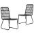 Set mobilier de exterior, 3 piese, poliratan și sticlă GartenMobel Dekor