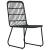 Set mobilier de exterior, 7 piese, negru, poliratan și sticlă GartenMobel Dekor