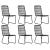 Set mobilier de exterior, 7 piese, negru, poliratan și sticlă GartenMobel Dekor
