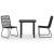 Set mobilier de exterior, 3 piese, poliratan și sticlă GartenMobel Dekor