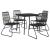 Set mobilier de grădină, 5 piese, negru, ratan PVC GartenMobel Dekor