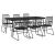 Set mobilier de grădină, 7 piese, negru, ratan PVC GartenMobel Dekor