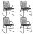 Set mobilier de grădină, 5 piese, negru, ratan PVC GartenMobel Dekor