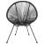 Set mobilier de exterior, 5 piese, negru, ratan PVC GartenMobel Dekor