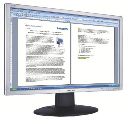 Monitor Refurbished Philips 220AW, 22 Inch LCD, 1680 x 1050, VGA, DVI NewTechnology Media
