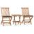 Set mobilier exterior pliabil cu perne, 3 piese, lemn masiv tec GartenMobel Dekor