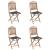 Set mobilier de exterior pliabil, cu perne, 5 piese, bambus GartenMobel Dekor