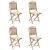 Set mobilier de exterior pliabil, cu perne, 5 piese, bambus GartenMobel Dekor