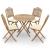 Set mobilier de exterior pliabil, cu perne, 5 piese, bambus GartenMobel Dekor