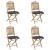 Set mobilier de exterior pliabil, cu perne, 5 piese, bambus GartenMobel Dekor
