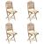 Set mobilier de exterior pliabil, cu perne, 5 piese, bambus GartenMobel Dekor