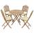 Set mobilier de exterior pliabil, cu perne, 5 piese, bambus GartenMobel Dekor