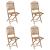 Set mobilier de exterior pliabil, cu perne, 5 piese, bambus GartenMobel Dekor