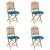 Set mobilier de exterior pliabil, cu perne, 5 piese, bambus GartenMobel Dekor