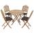 Set mobilier de exterior pliabil, cu perne, 5 piese, bambus GartenMobel Dekor
