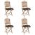 Set mobilier de exterior pliabil, cu perne, 5 piese, bambus GartenMobel Dekor