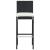 Set mobilier bar de grădină cu perne, 3 piese, negru, poliratan GartenMobel Dekor