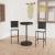 Set mobilier bar de grădină cu perne, 3 piese, negru, poliratan GartenMobel Dekor