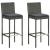 Set mobilier bar de grădină, cu perne, 3 piese, gri, poliratan GartenMobel Dekor