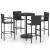 Set mobilier bar de grădină, 5 piese, negru, poliratan GartenMobel Dekor