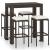 Set mobilier bar de grădină cu perne, 5 piese, maro, poliratan GartenMobel Dekor