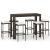 Set mobilier bar de grădină cu perne, 7 piese, maro, poliratan GartenMobel Dekor