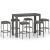 Set mobilier bar de grădină cu perne, 7 piese, gri, poliratan GartenMobel Dekor