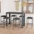 Set mobilier bar de grădină cu perne, 7 piese, gri, poliratan GartenMobel Dekor