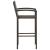 Set bar exterior cu cotieră, 5 piese, maro, poliratan GartenMobel Dekor