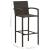 Set bar exterior cu cotieră, 5 piese, maro, poliratan GartenMobel Dekor