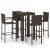 Set bar exterior cu cotieră, 5 piese, maro, poliratan GartenMobel Dekor